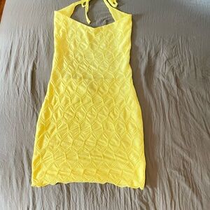 Yellow Halter Neck Dress